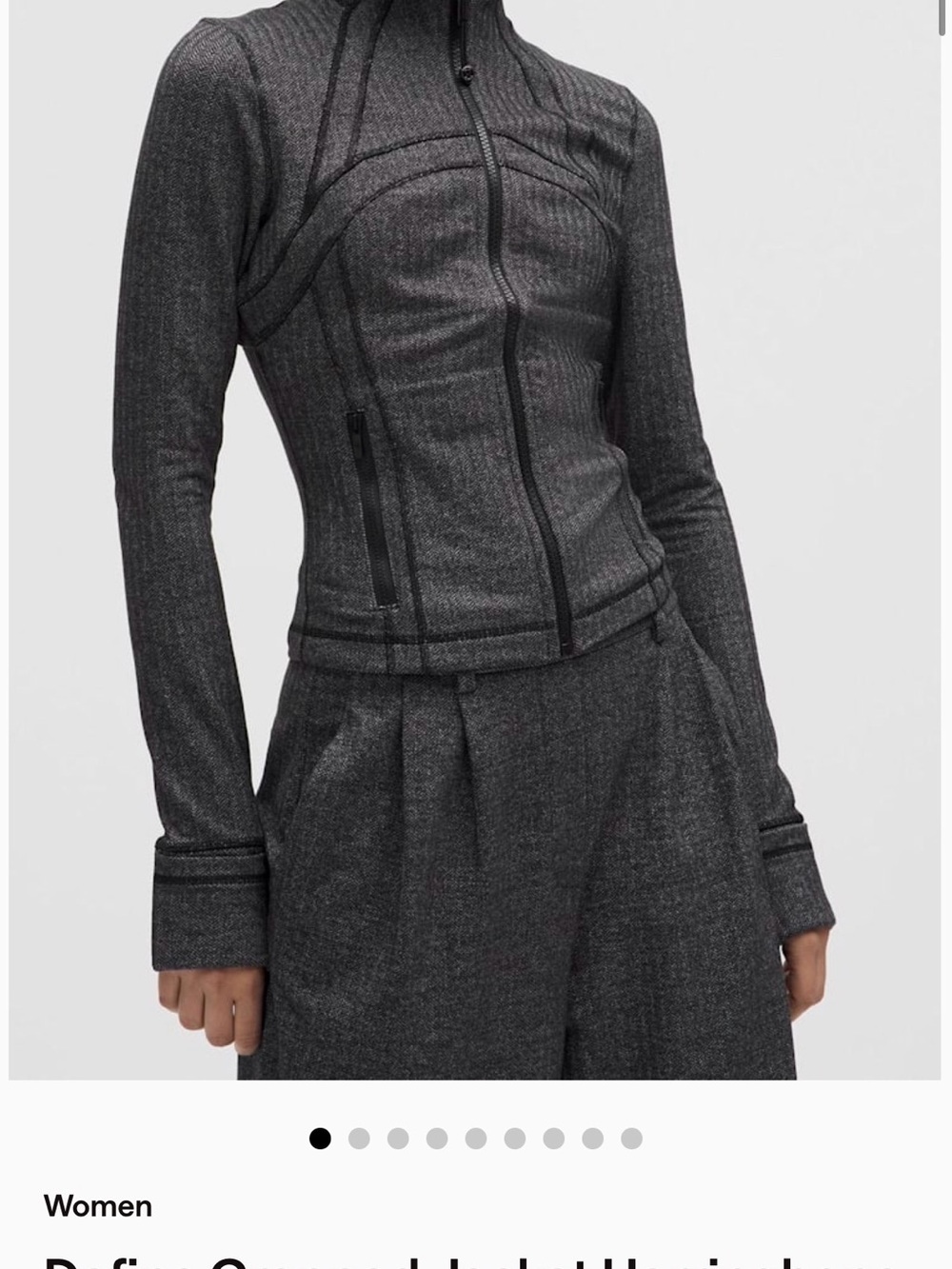 lululemon athletica Charcoal Fitted Zip Jacket